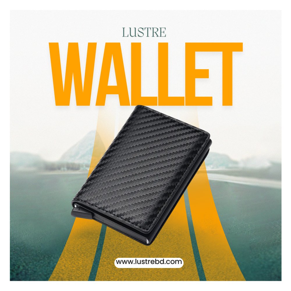 Carbon Fiber Wallet for Men – RFID Blocking Minimalist Card Holder with Pop-Up Mechanism – Durable & Lightweight Credit Card Case