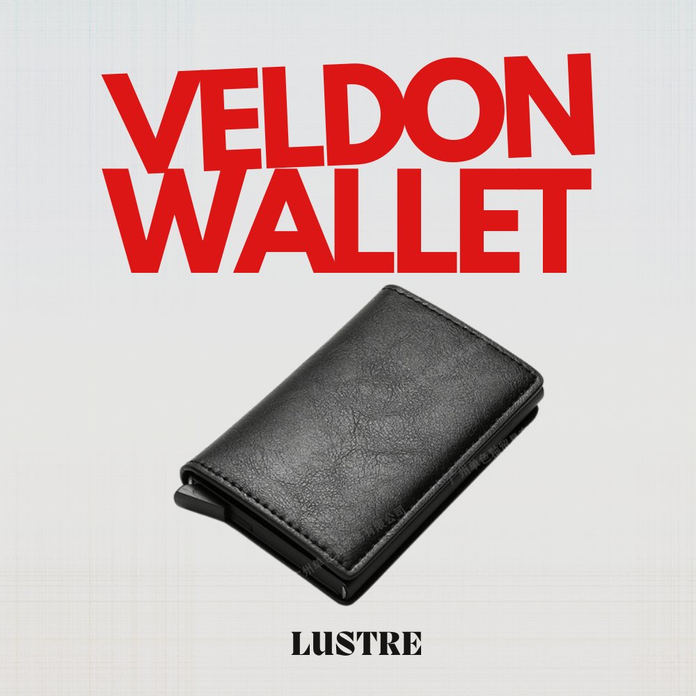Veldon Wallet for Men – Slim RFID Blocking Leather Card Holder with Smart Pop-Up Ejector | Minimalist Front Pocket Wallet by LUSTRE