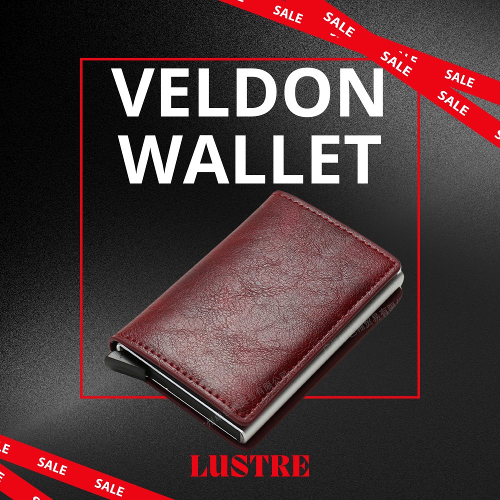 Veldon Wallet for Men – Slim Leather RFID Blocking Card Holder with Pop-Up Mechanism – Stylish & Durable Front Pocket Wallet by LUSTRE